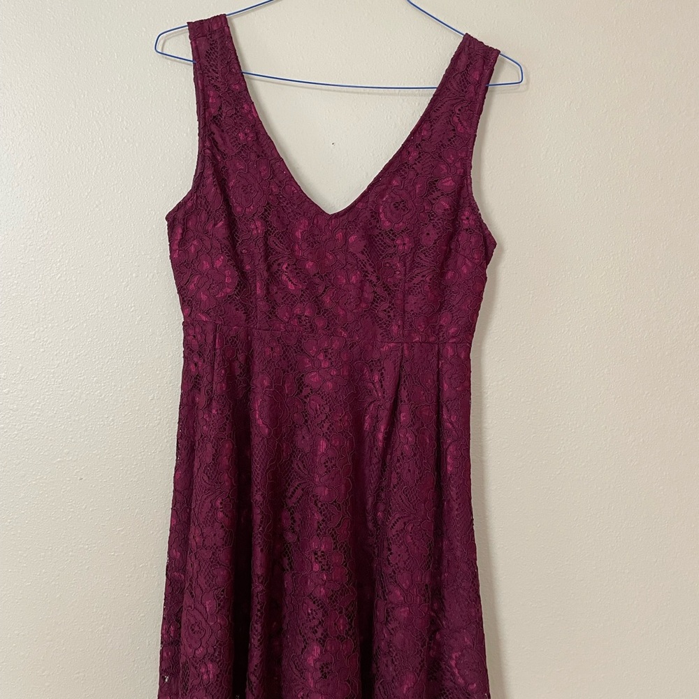 Forever 21 Women’s Lace Burgundy Mini Dress
